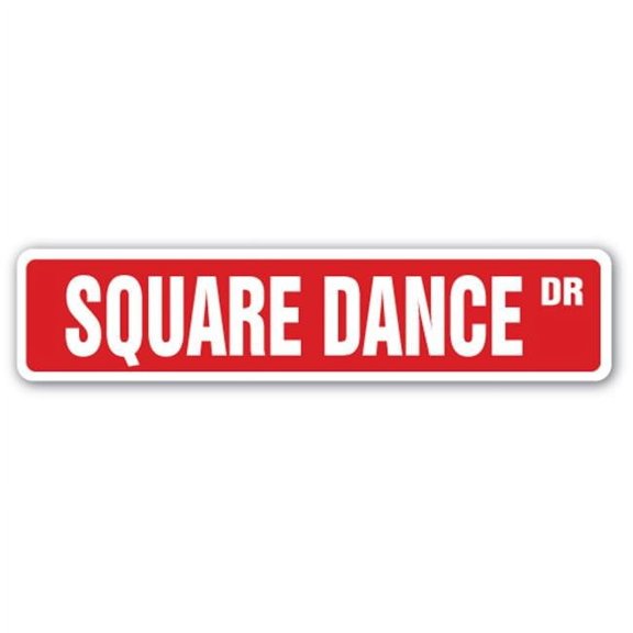 4 x 18 in. Square Dance Street Sign - Folf Dancing Caller Modern Western