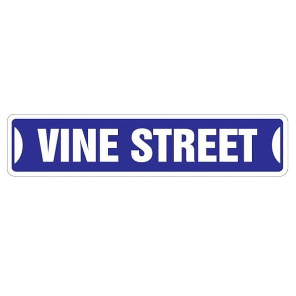 4 x 18 in. Vine Street Sign - Hollywood California London La Los
