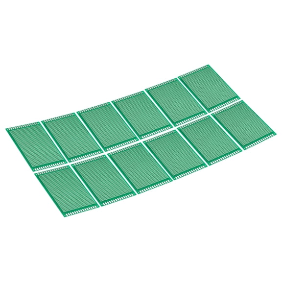 4" x 2.8" PCB Board Circuit, 12 Pcs Single Sided Prototype Solder Boards for Soldering and Electronic Project Circuit Boards Solderable Breadboard, Green