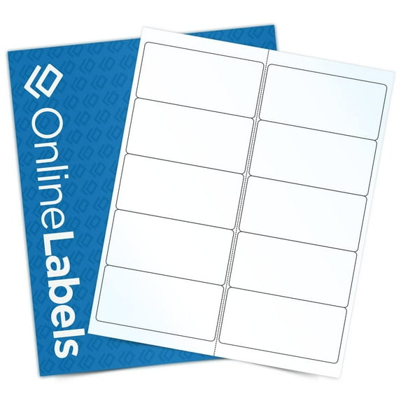 4 x 2 Clear Gloss Rectangle Labels (Inkjet Printers Only) - Online Labels (100 Sheet Pack)