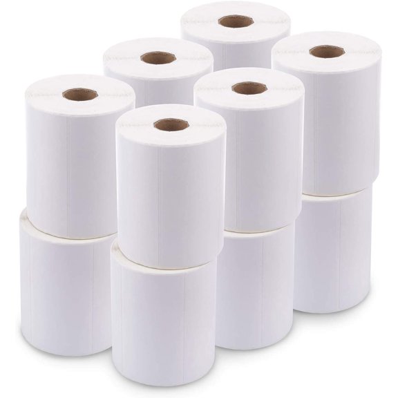 4" x 2" Labels for Zebra Desktop Printers (12 Rolls | 9,000 Labels) - Direct Tl Address Mailing Shipping Barcode FBA Stickers FNSKU Label for Zebra and Eltron (Perforated)