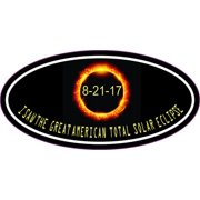 4 x 2 Oval I Saw the Great American Total Solar Eclipse Sticker Car Decal