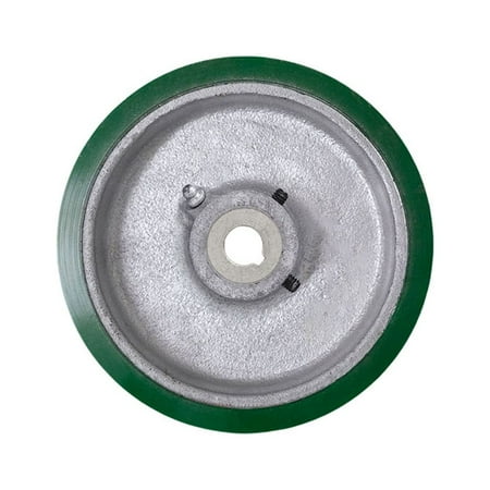 4" x 2" Poly Tread on Cast Iron Keyed Drive Wheel - 3/4" Bore - Service Caster