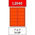 thumbnail image 1 of 4" x 2" Red Fluorescent Labels for Laser Printers, Inkjet Printers or Copier Machines. (GL2040 RD), 1 of 1