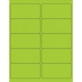 thumbnail image 1 of 4 x 2 in. Fluorescent Green Rectangle Laser Labels - Pack of 1000, 1 of 1