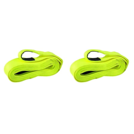 4" x 20' Recovery Strap w/ Cordura Reinforced Eyes - 2 Pack