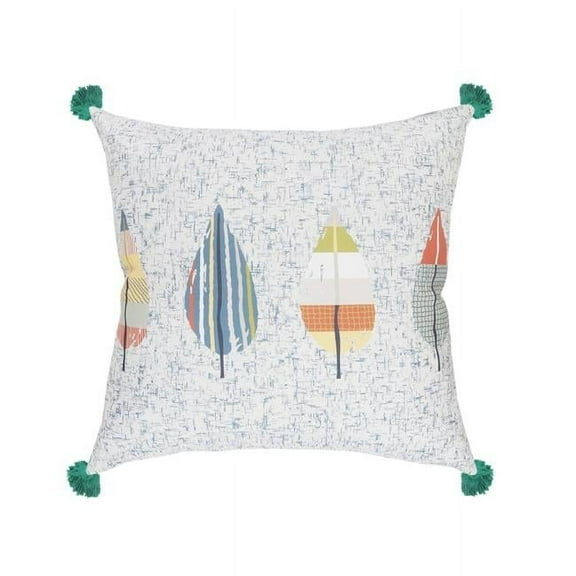 4 x 20 x 20 in. Blue Geometric Zippered Polyester Throw Pillow - Set of 2