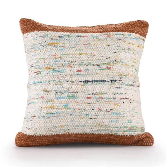 4 x 20 x 20 in. Brown Abstract Zippered 100 Percent Cotton Throw Pillow - Set of 2