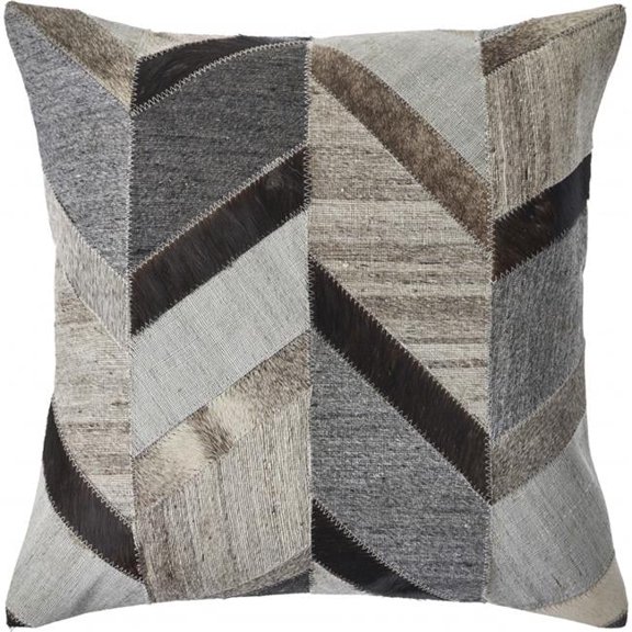 4 x 20 x 20 in. Brown Chevron Zippered 100 Percent Wool Throw Pillow