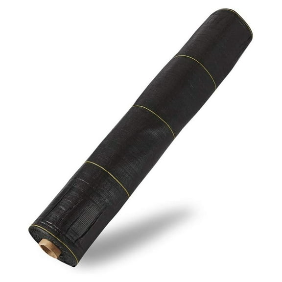 4 x 200 Foot Weed and Mulch Barrier Landscape Woven Fabric Ground Cover, Ideal as Fabric for Yards, Grounding Sheets, Fake Rock, or Floor Mat 4 ft