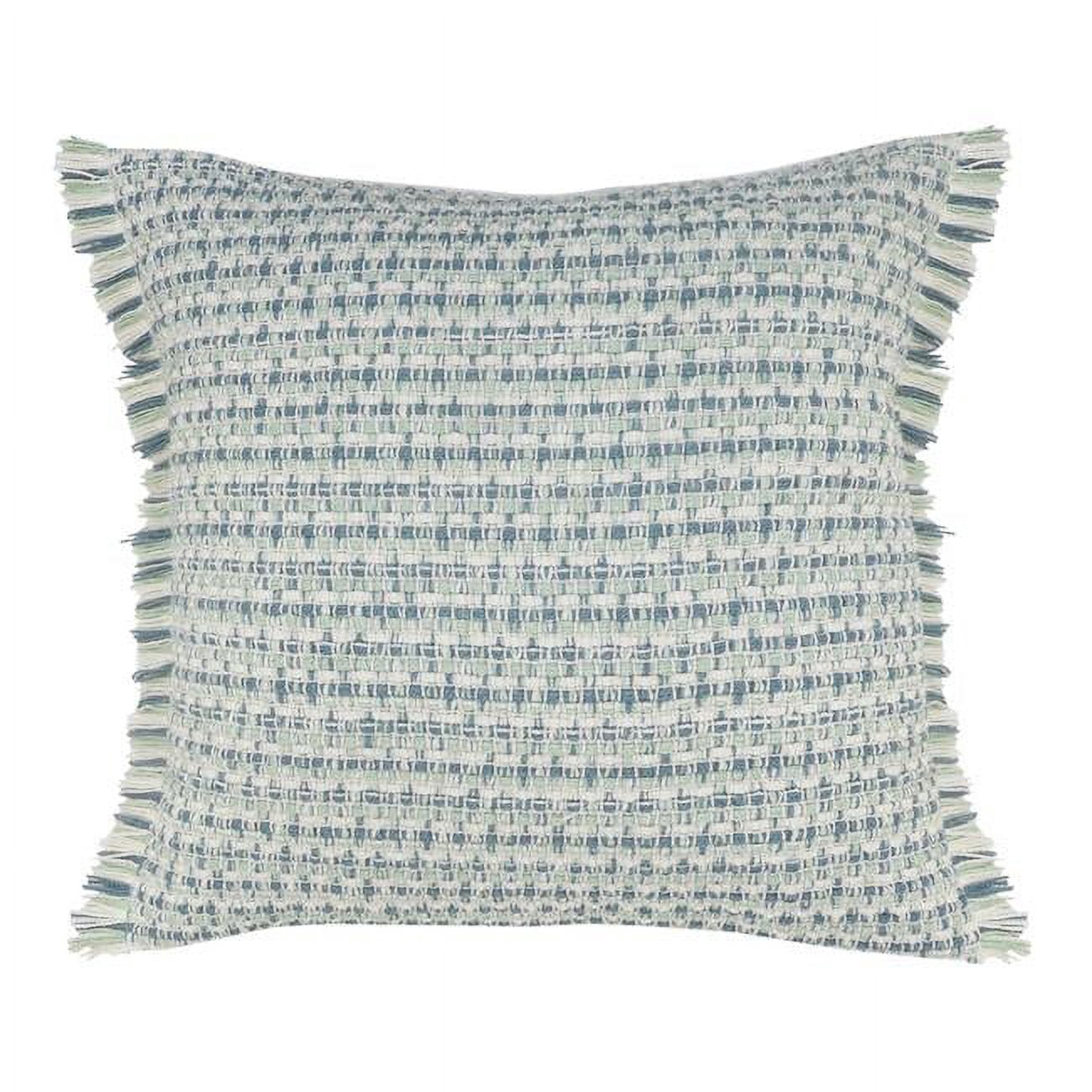 4 x 24 x 24 in. Blue Zippered Coastal Indoor & Outdoor Throw Pillow