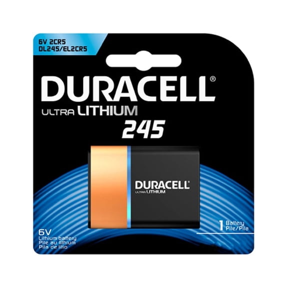 4 x 2CR5 Duracell Ultra 245 Photo Lithium Batteries (On a Card)