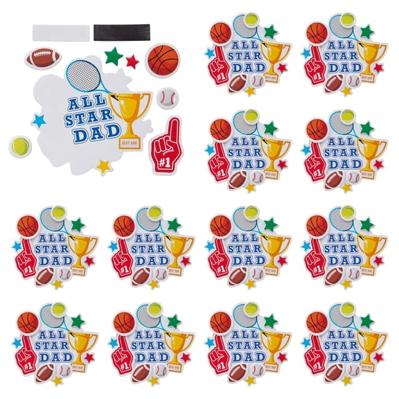 4" x 3 3/4" Father's Day All-Star Dad Magnet Craft Kit Makes 12
