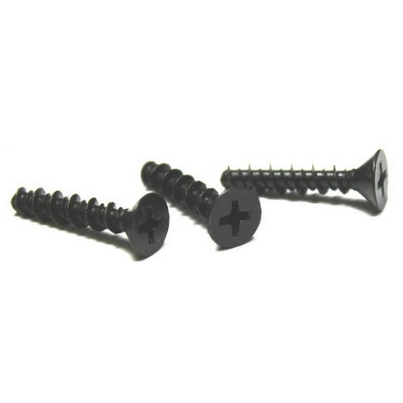 #4 x 3/4" High Low Style Thread Forming Screws / Phillips / Flat Head / Steel / Blk Ox - 10000 Piece Carton
