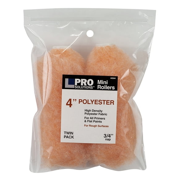 4 x 3/4 Nap Pro Solutions 44344 Pink Polyester Mini-Roller Cover, 2-Pack