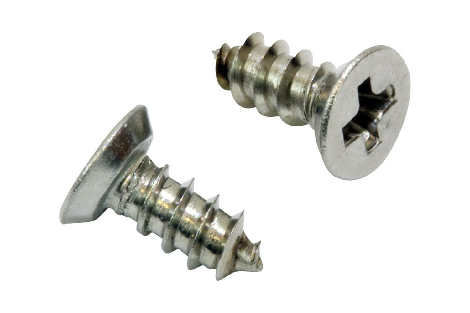 #4 x 3/8" Stainless Flat Head Phillips Wood Screw, (100 pc), 18-8 (304) Stainless Steel Screws by Bolt Dropper