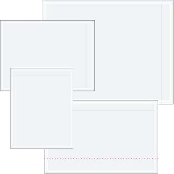 4 x 3 in. 2 Mil Poly Clear Face Document Envelopes