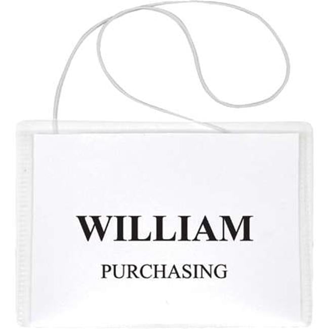 4 x 3 in. 8 Mil Clear Hanging Style Badge Holders - Clear - 4in. W x 3in. L
