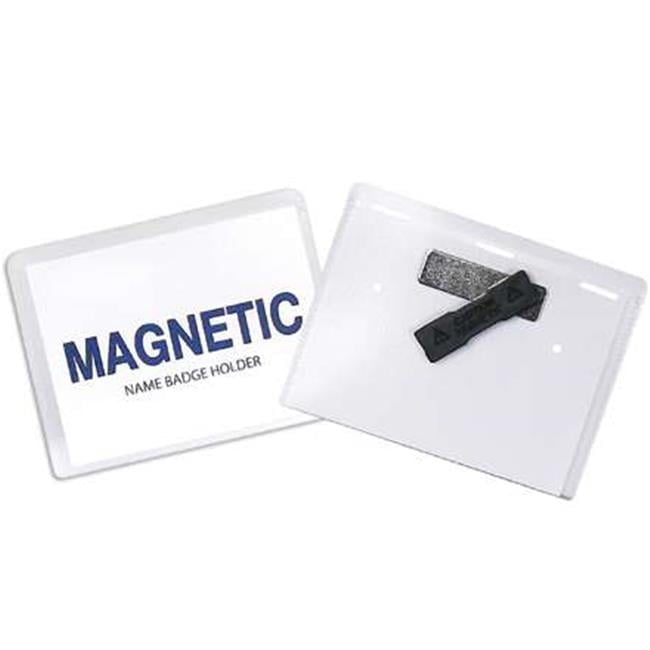 4 x 3 in. 8 Mil Clear Magnetic Badge Holders - Clear - 4in. W x 3in. L