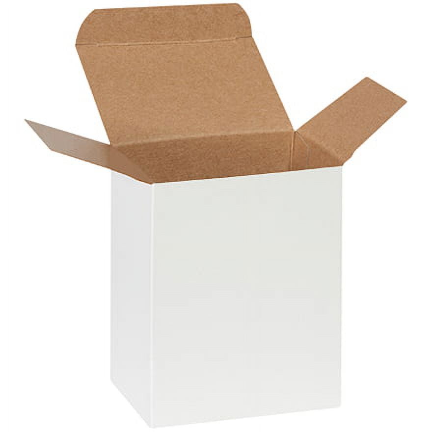 4 x 3 x 5 White Reverse Tuck Folding Cartons - 250 Per Case 