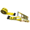 thumbnail image 1 of 4" x 30' Yellow Ratchet Strap w/ Flat Hooks, 1 of 7