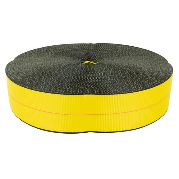 4" x 300' 20K Polyester Cargo Webbing - Yellow