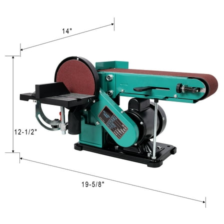 4" x 36" Belt Sander 6" Disc Polisher Grinder Sanders,120V/60Hz.Green Color,