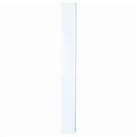 4 x 39 in. Plain Newel Post, White