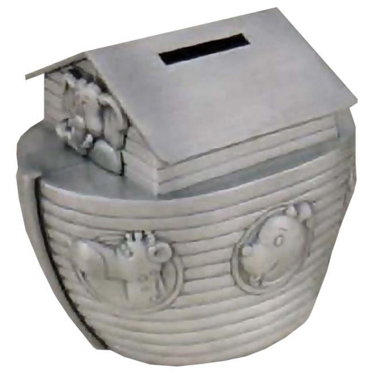 Pewter Engravable Stork Baby's First Money Bank - 3.25 Inch, Free Engraving Included - Keepsake Gift For Newborns