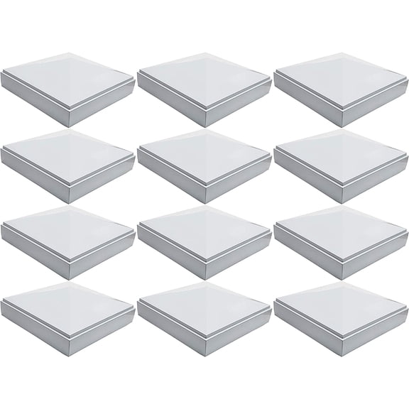 4" x 4" Aluminium Pyramid Post Cap for Metal Posts - Pressure Fit - White (12 Pack)