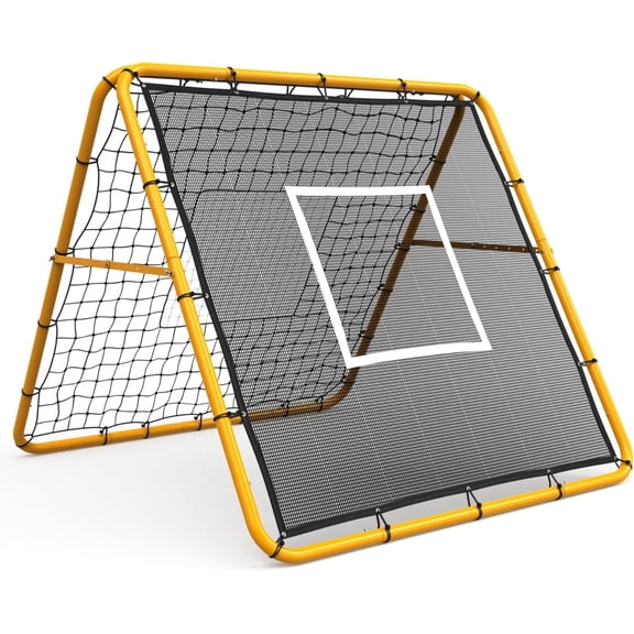4 x 4 FT Adjustable Sports Training Net - Practice Net for Soccer Baseball and Softball Passing Throwing and Ball Handling