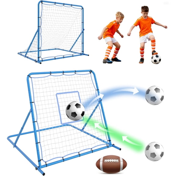 4 x 4 FT Soccer Goal and Net System - Adjustable Training Set for Passing Shoot and Ball Control Drills