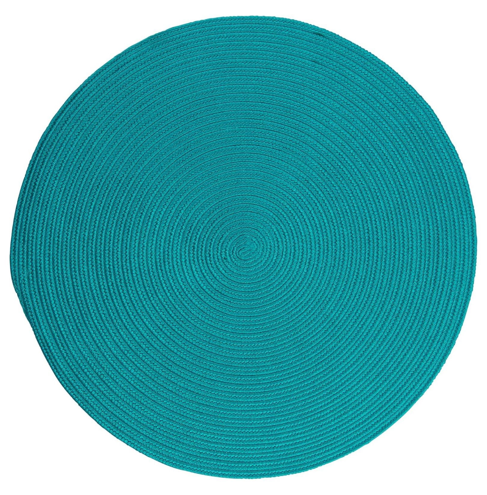 4 x 4 Feet Turquoise Outdoor Rug Colorful Polypropylene Rug for Damp ...