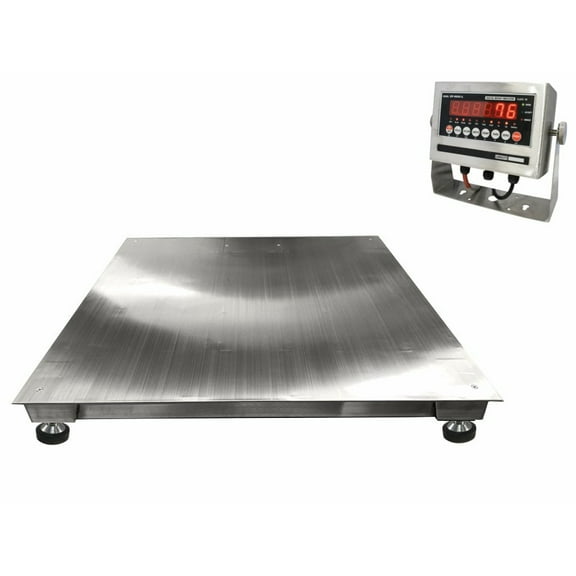 4' x 4' Floor Scale 2000 lb x .5 lb Weight Capacity NTEP Certified Stainless Steel - SellEton SL-800-SS