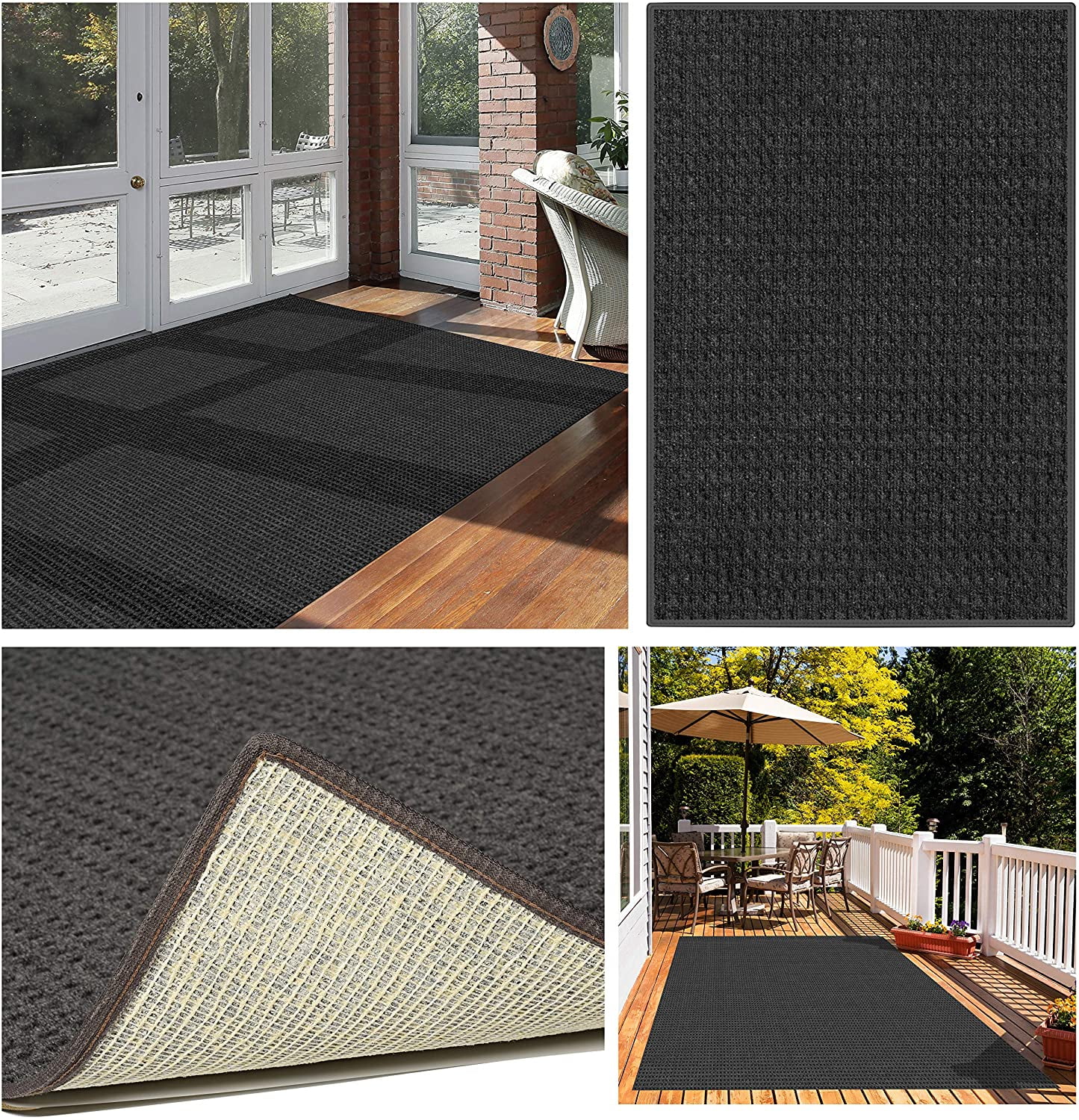 4' x 4' Granite, Waffle Pattern Indoor/Outdoor ECOFriendly DuraKnit