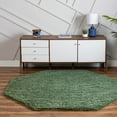 thumbnail image 1 of Unique Loom Everyday Shag Collection Area Rug - Solid (4' Octagon Green), 1 of 5