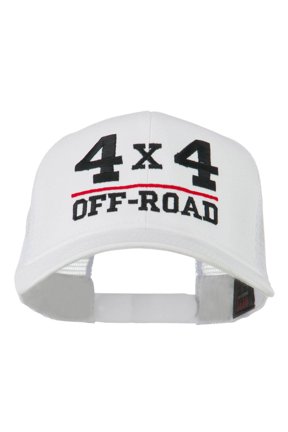 4 x 4 Off Road Embroidered Mesh Back Cap - White OSFM