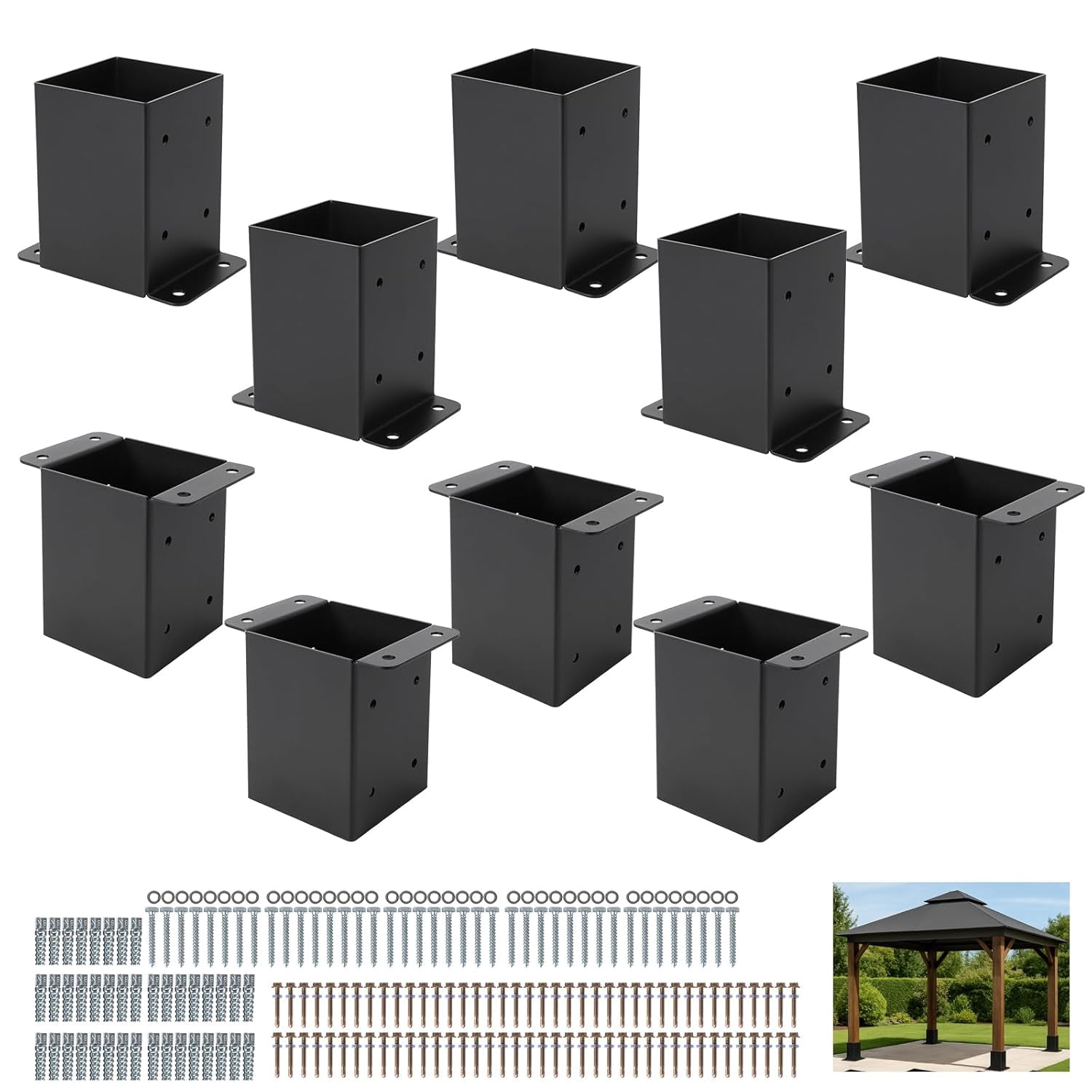 4 x 4 Post Base,Deck Post Base,Heavy Duty Metal Powder Coated Post ...