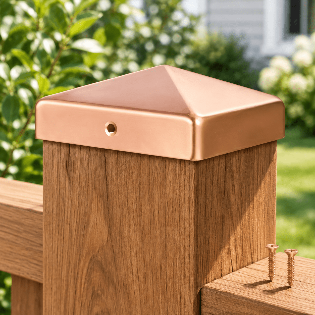 4''x 4'' Solid Copper Caps With Screws - Walmart.com