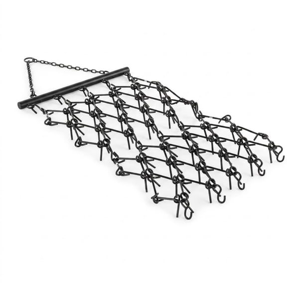4 x 4 ft Heavy Duty Drag Chain Harrow with 69 Teeth for ATV UTV Tractor