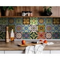 thumbnail image 1 of 4 x 4 in. Auguri Green Flora Peel & Stick Removable Tiles, 1 of 1