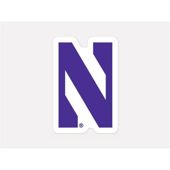 4 x 4 in. Northwestern Wildcats Perfect Cut Color Decal