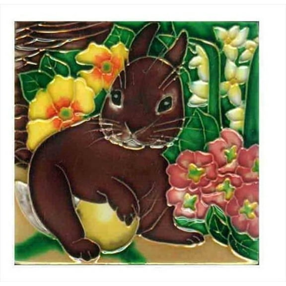 4 x 4 in. Rabbit Ceramic Art Tile