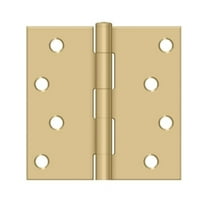 4 x 4 in. Square Hinge, Brushed Brass