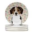 thumbnail image 1 of 4 x 4 in. Unisex Beagle Tricolor Ticked Christmas Large Sandstone Coasters - Pack of 4, 1 of 1