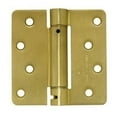 thumbnail image 1 of 4 x 4 x 0.25 in. Spring Hinge, Bright Brass by Satin Brass - Steel, 1 of 1