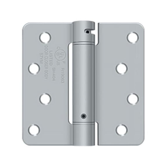 4 x 4 x 0.25 in. Spring Hinge, Brushed Chrome