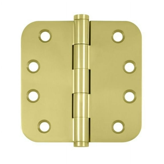 4 x 4 x 0.62 in. Radius Hinges, Bright