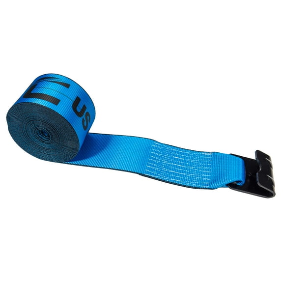 4" x 40' Blue Winch Strap Flat Hook