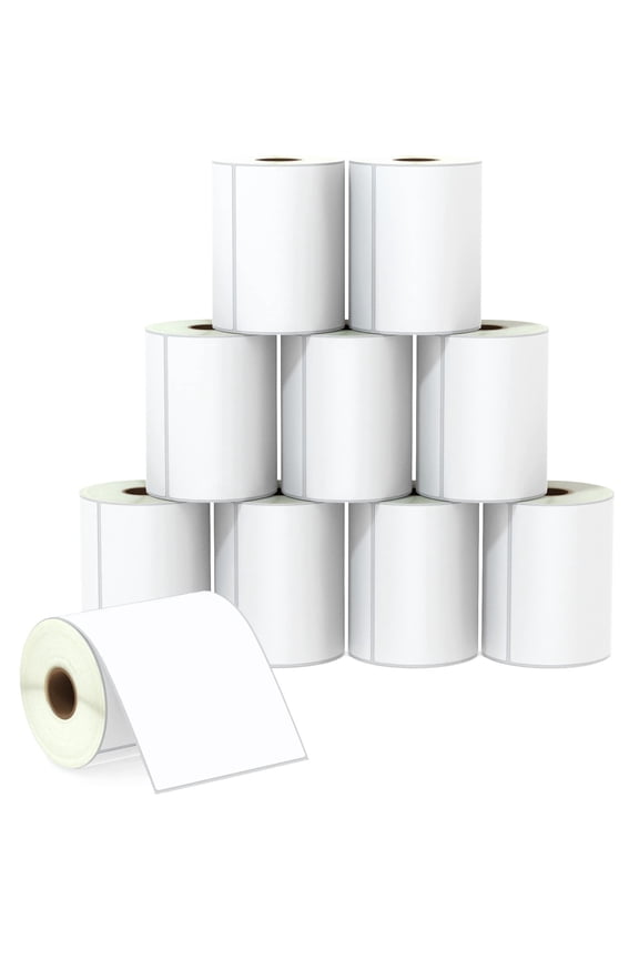 4" x 5" (102 mm x 127 mm) Large Shipping & Multipurpose Labels Compatible with Zebra & Rollo Label Printer,Premium Adhesive & Perforated [10 Rolls, 3500 Labels]